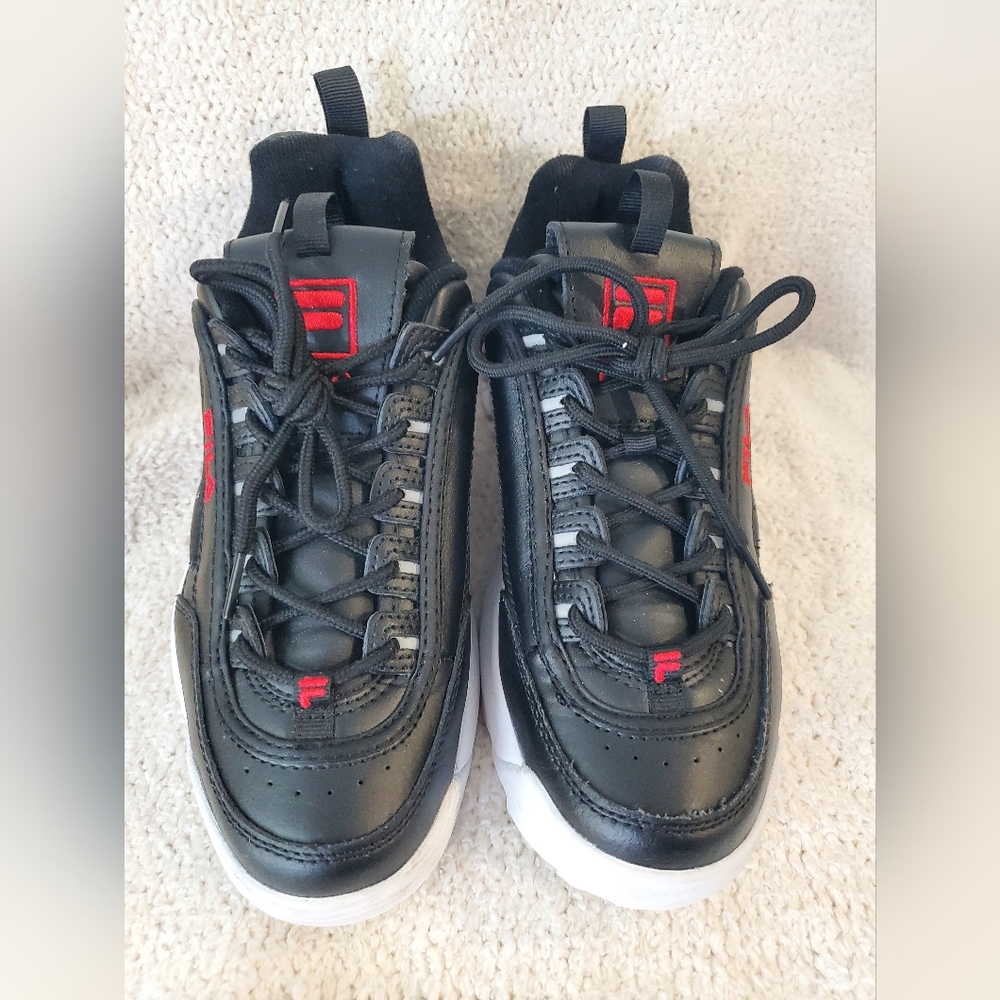 Fila Black & Red Sneakers 10M
